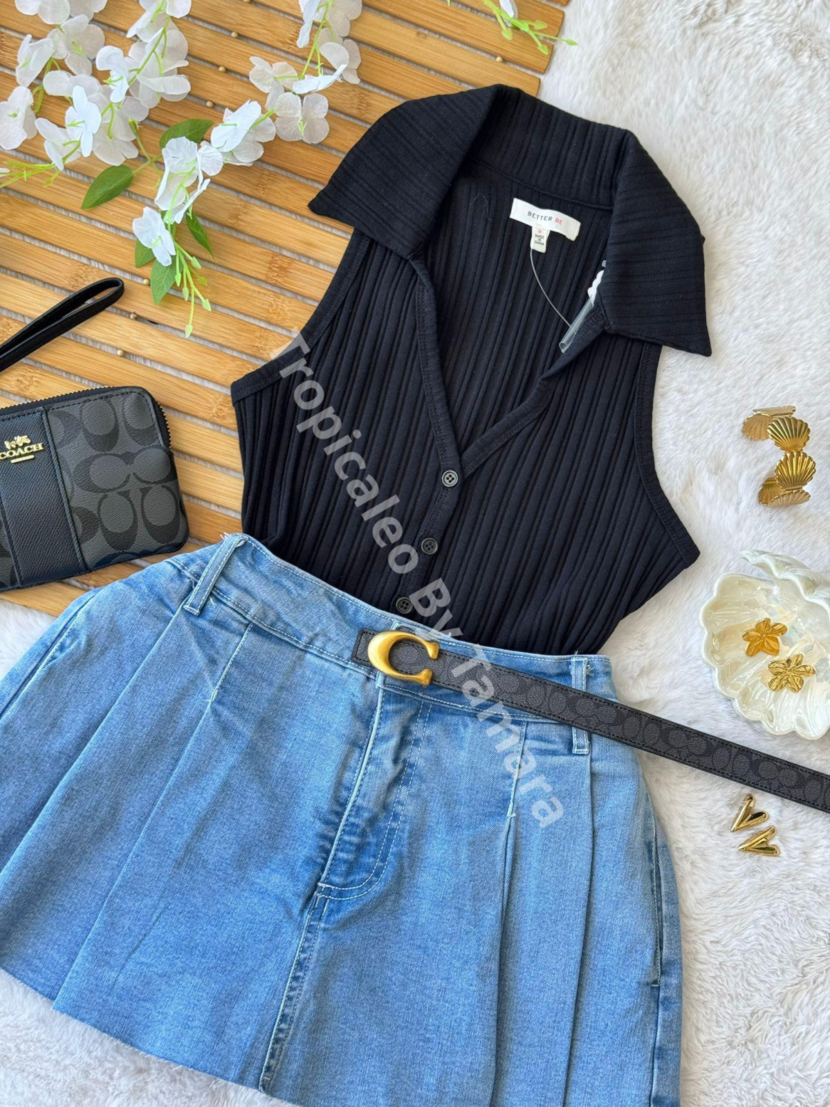 Light BlueHaven Denim Skort