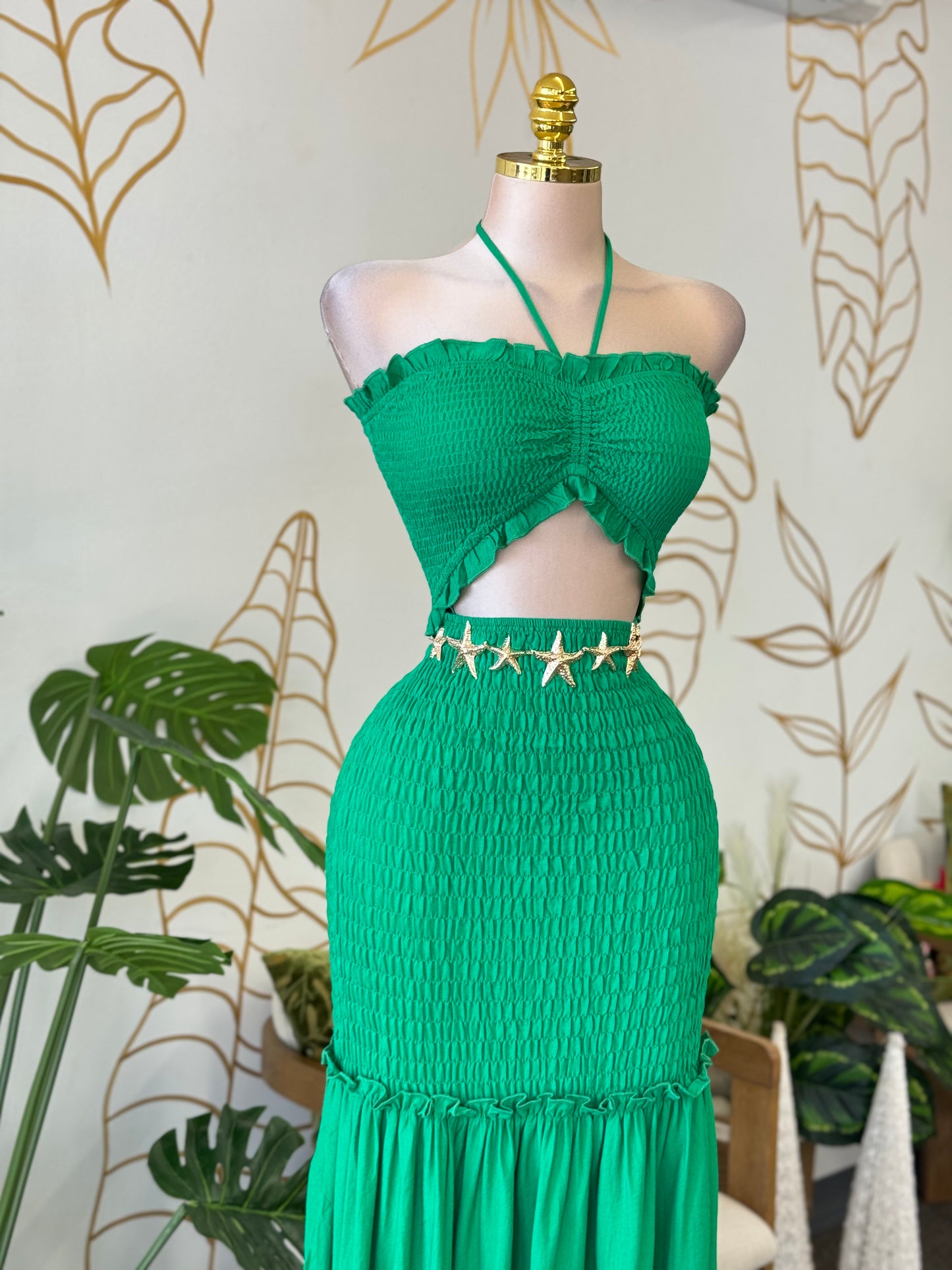Emerald Breeze Maxi Dress