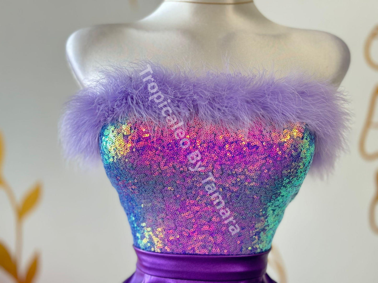 Mermaid Vibes Bustier (2 Colores Disponibles) Large / Violeta Tornasol