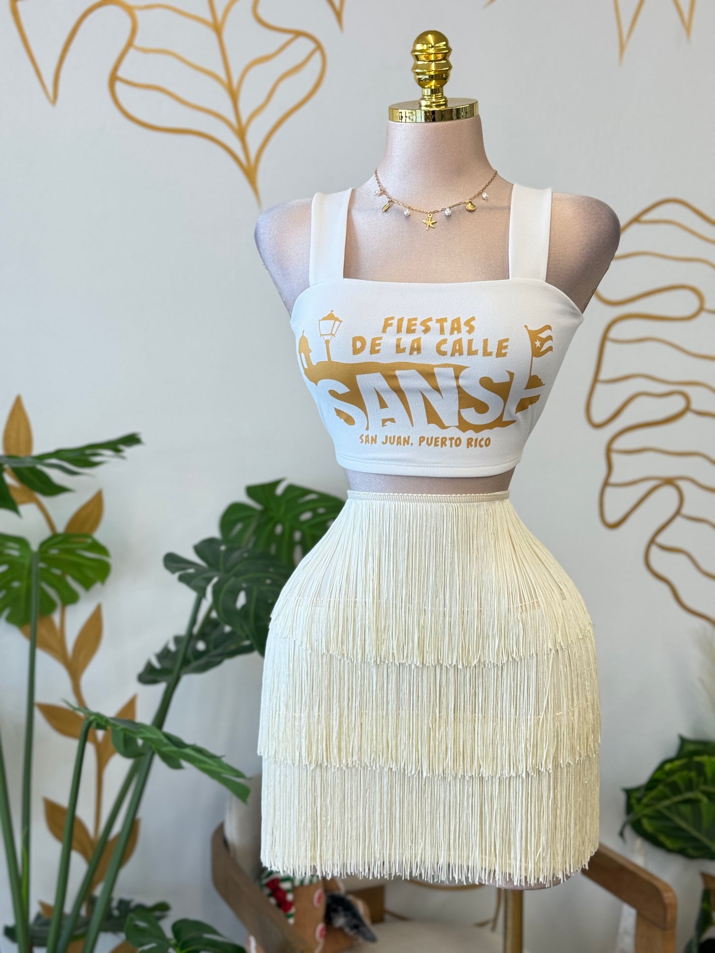 Golden Sansa Fringe Skirt