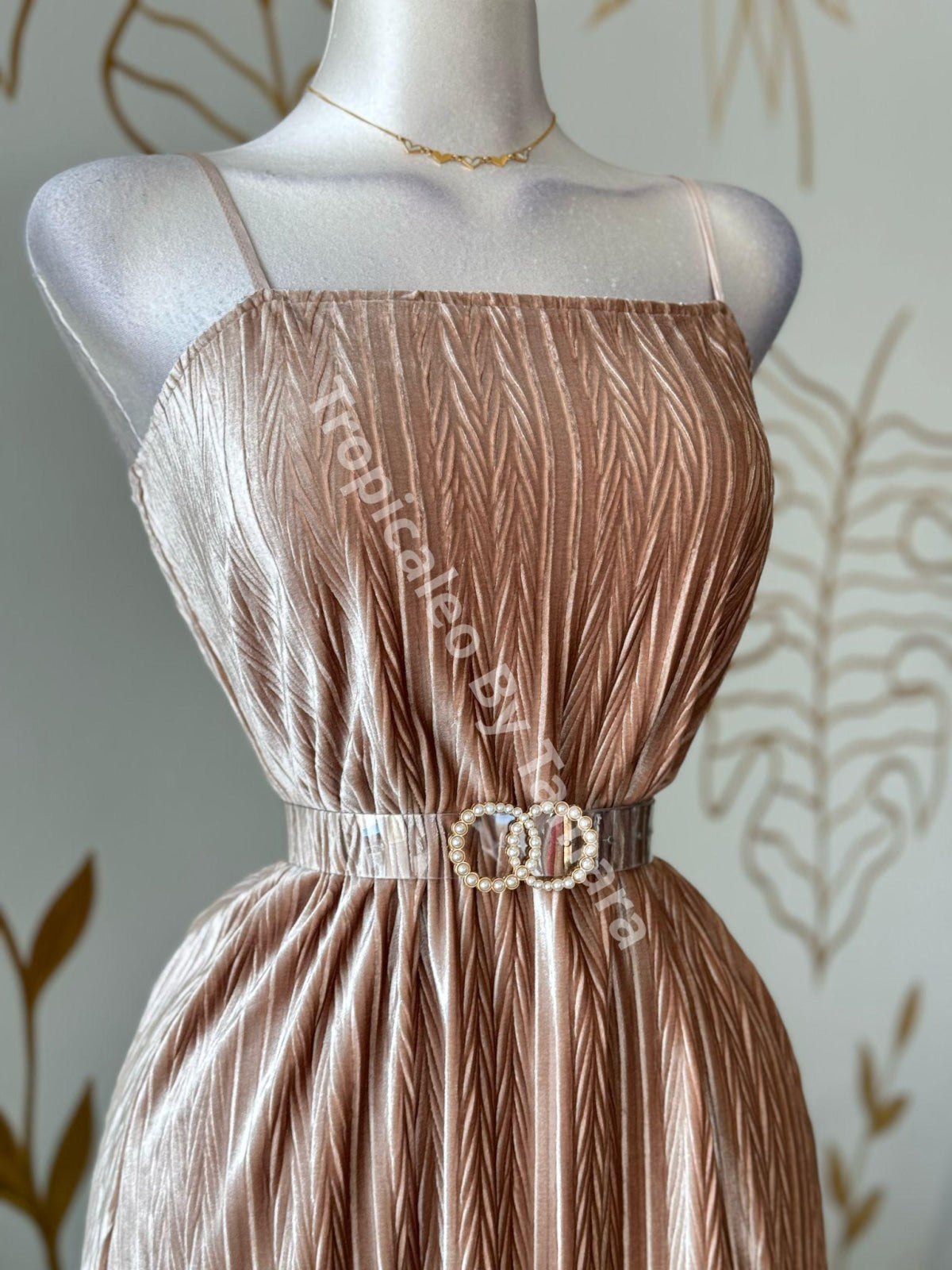 Rosegold Pleated Dream Dress