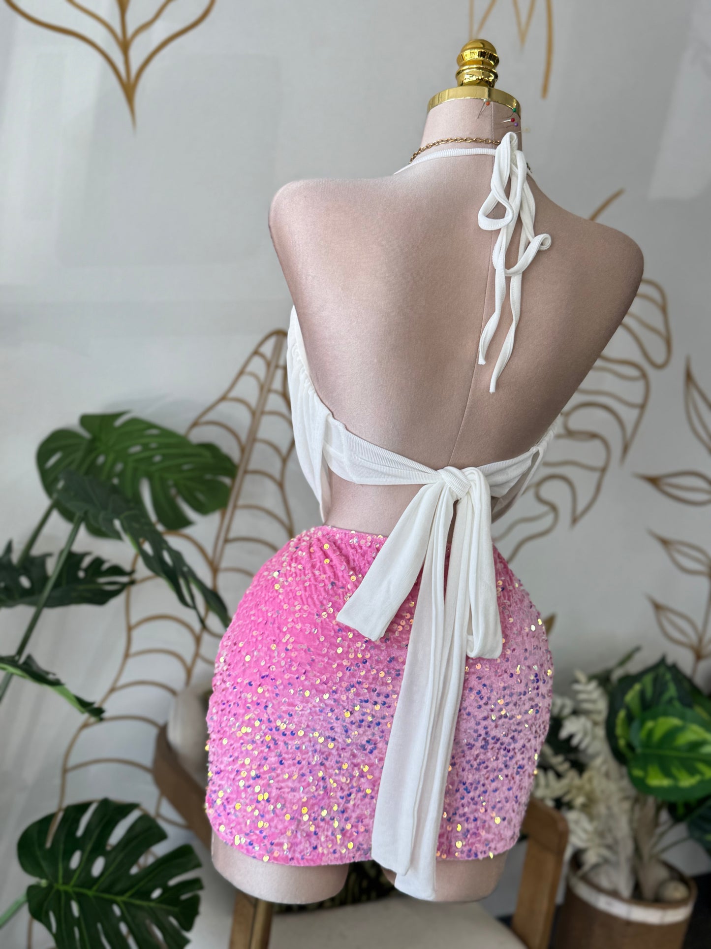 Pink Sparkle Mini Skirt
