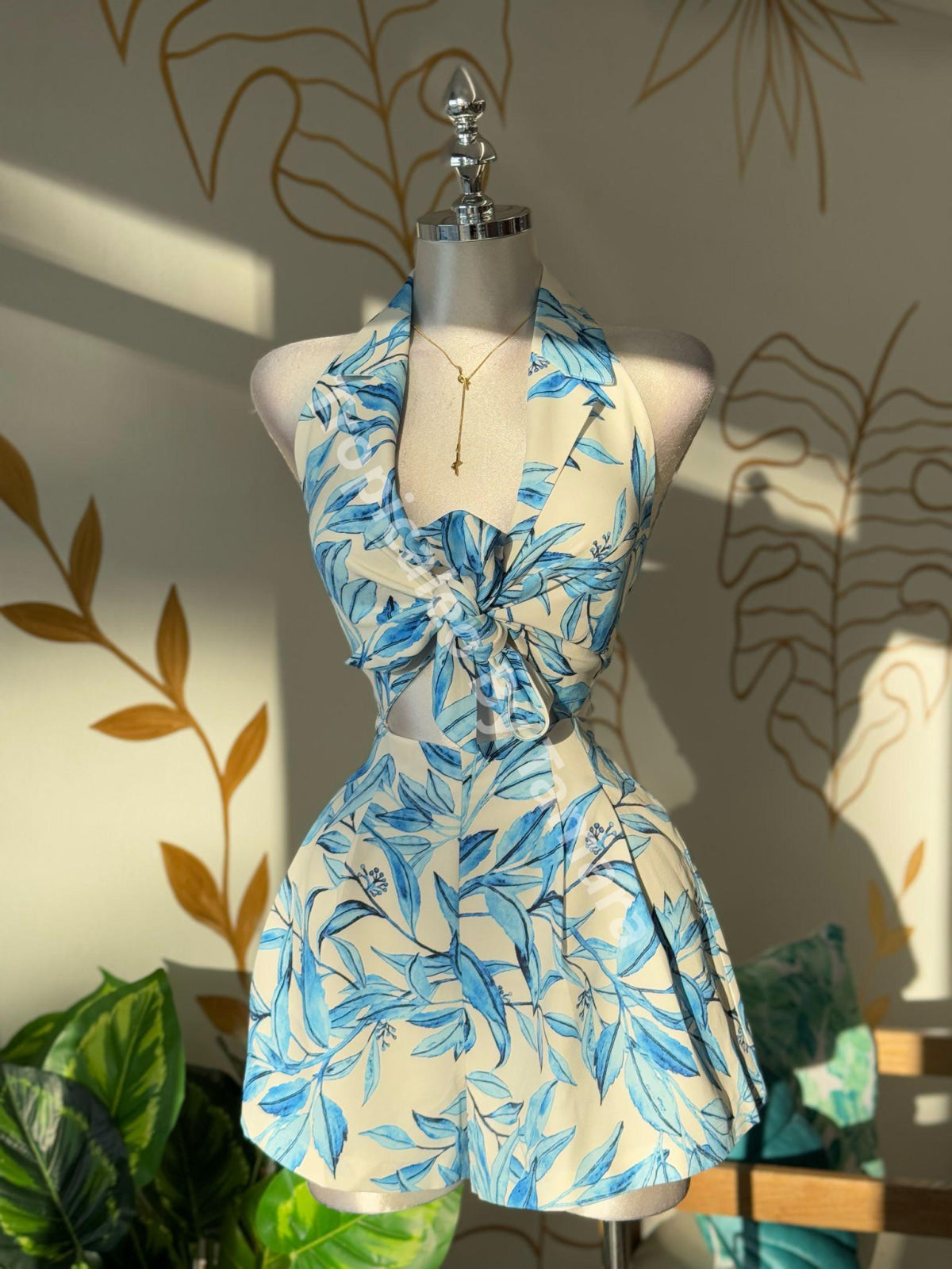 Blue & Ivory Breeze Romper (One-Piece)