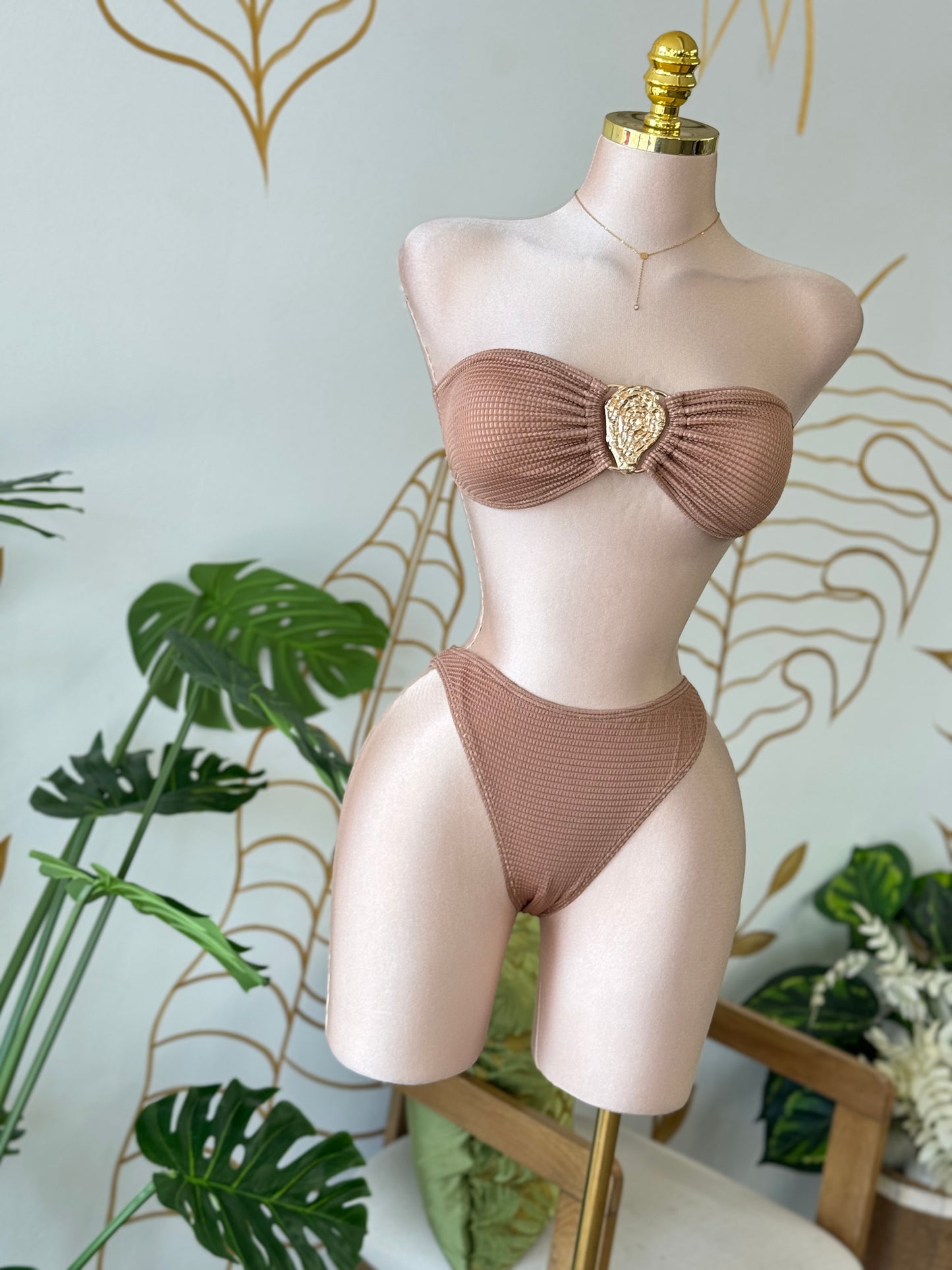 Golden Shell 3-Piece Swimsuit