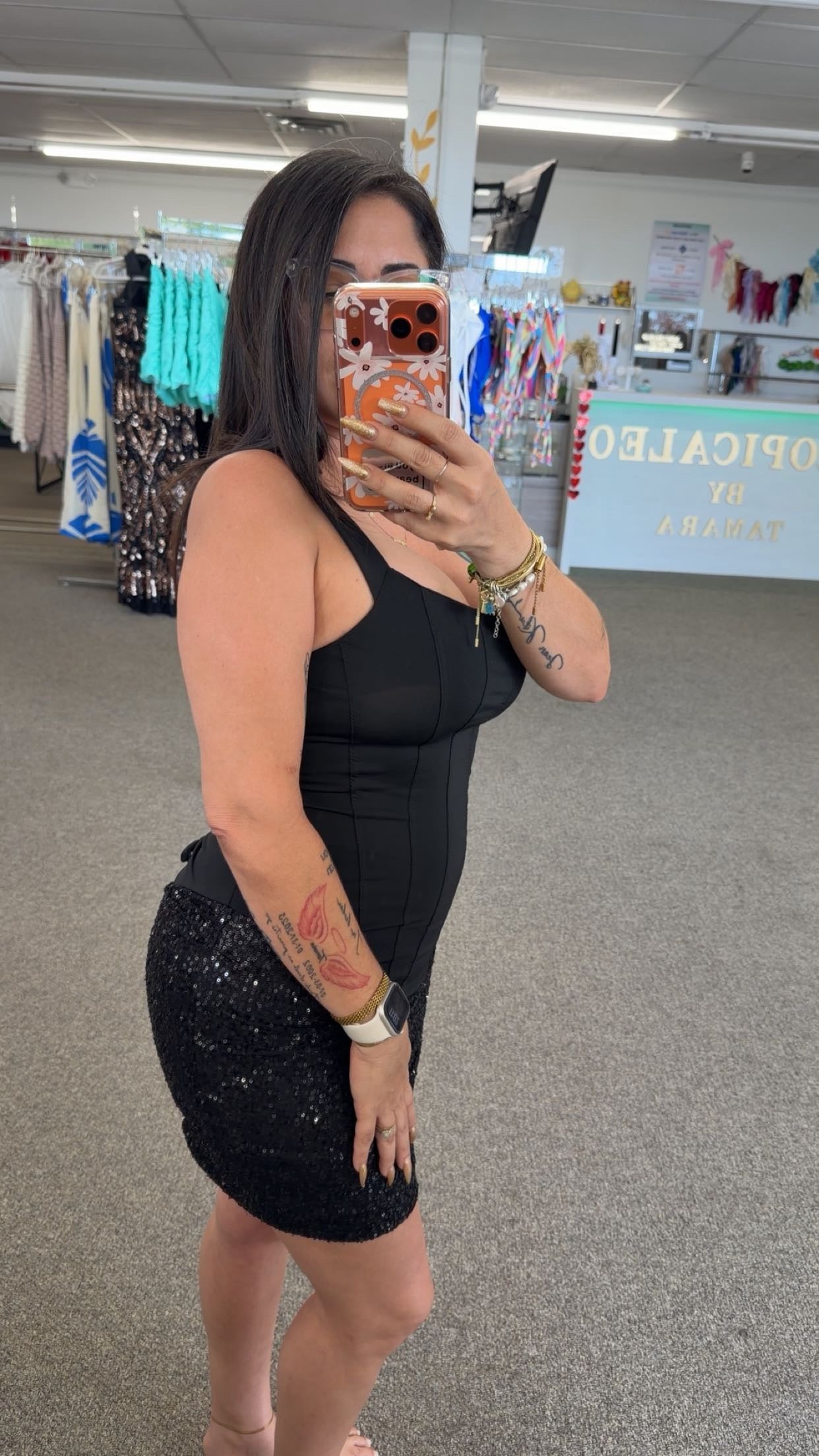 Midnight Sculpt Strap Dress