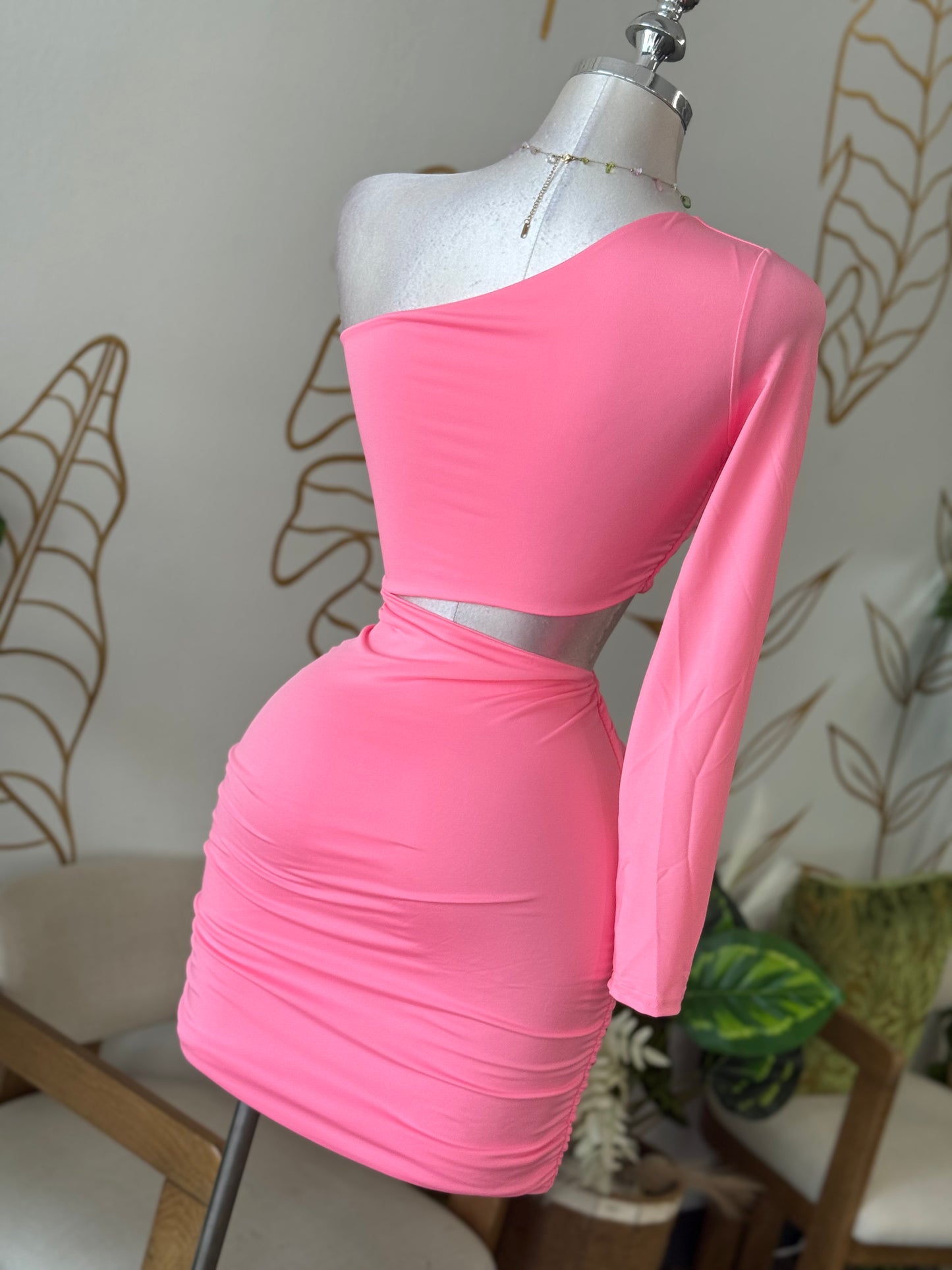 Neon Crush One-Shoulder Dress