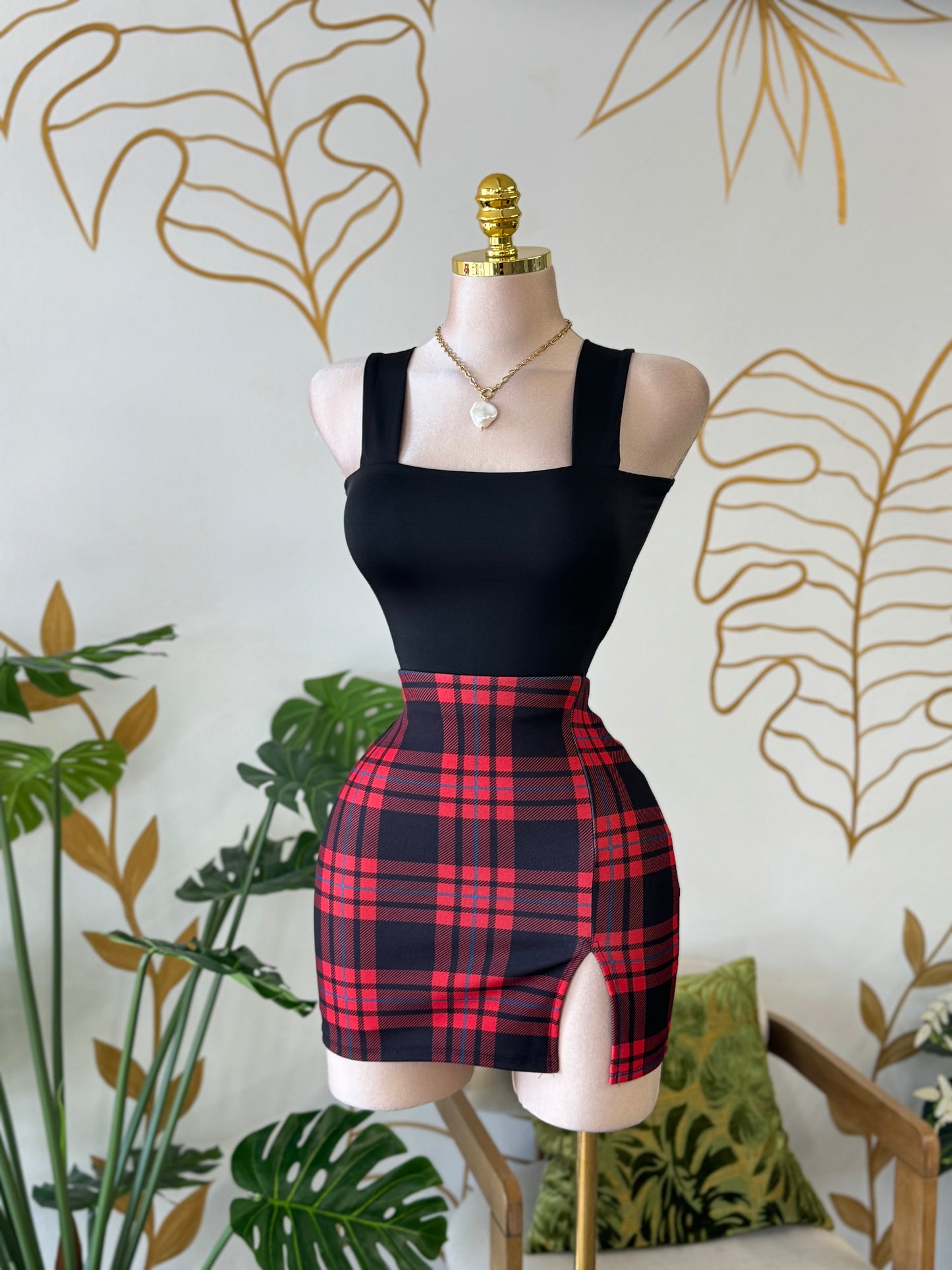 Black Square-Neck Tank Top