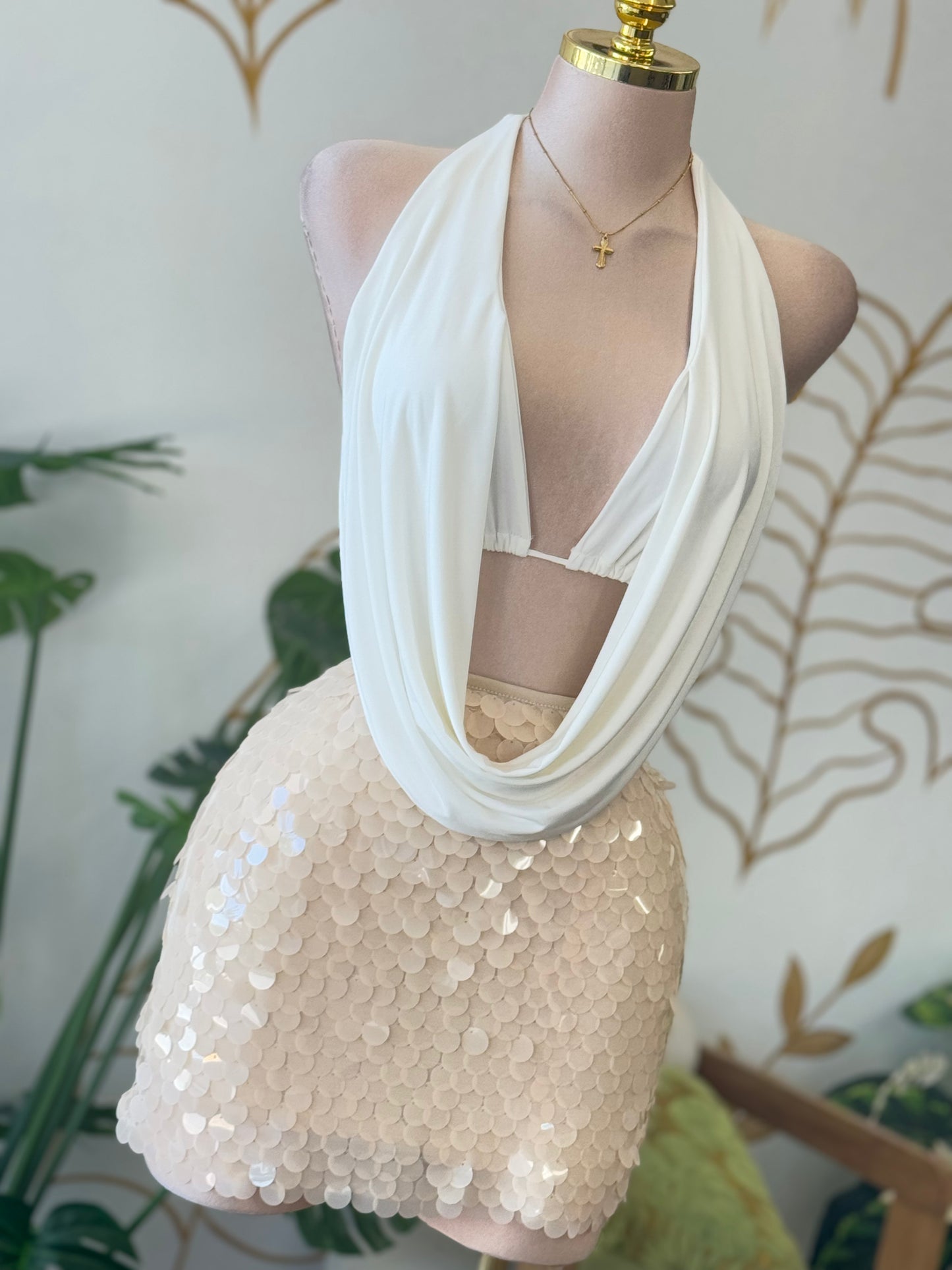 Sequin Shell Mini Skirt