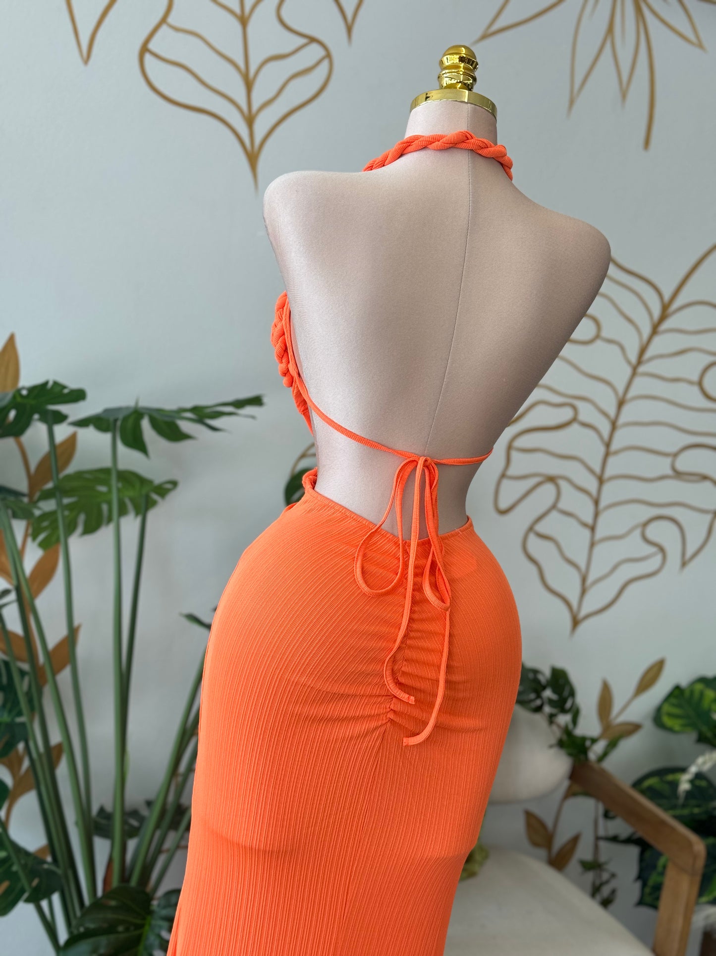 Tangerine Goddess Maxi Dress