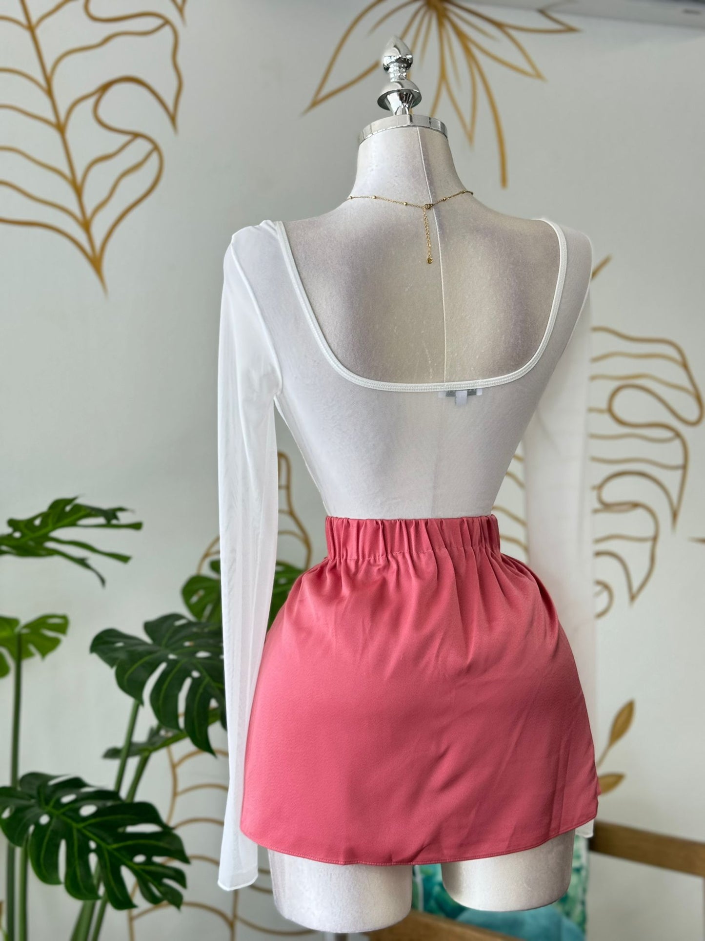 Rosé Draped Skort