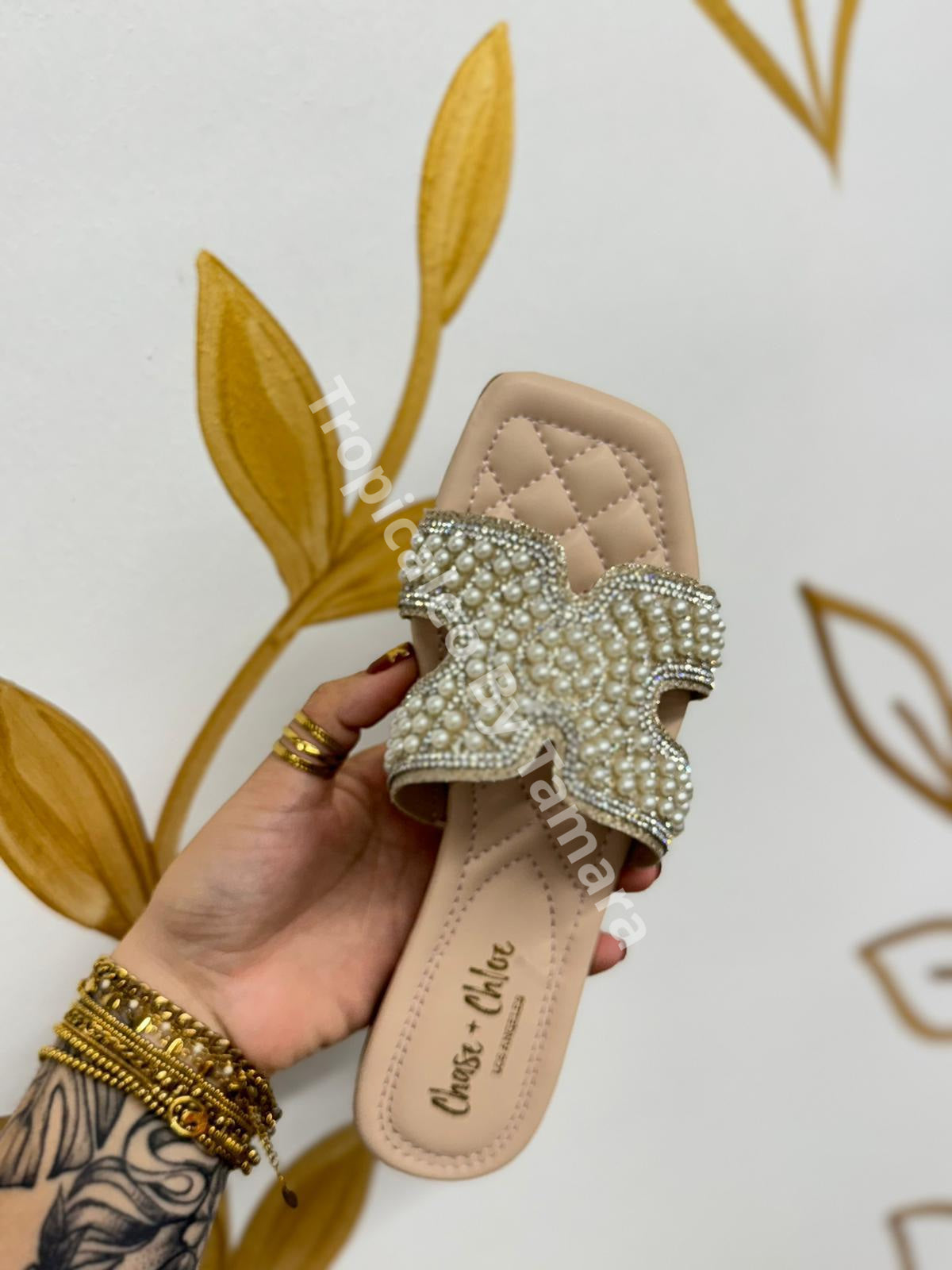 Pearl Glam Flats