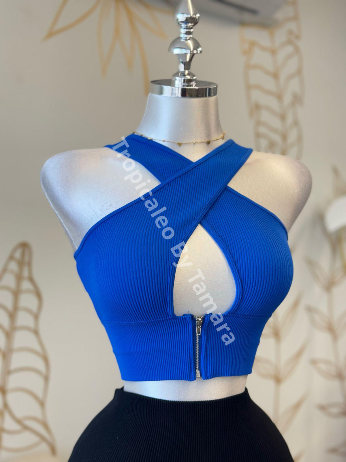 BlueCross Crop Top