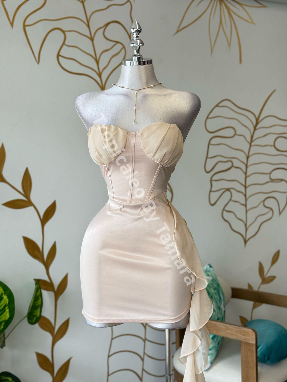 Light Champagne Dream Mini Dress