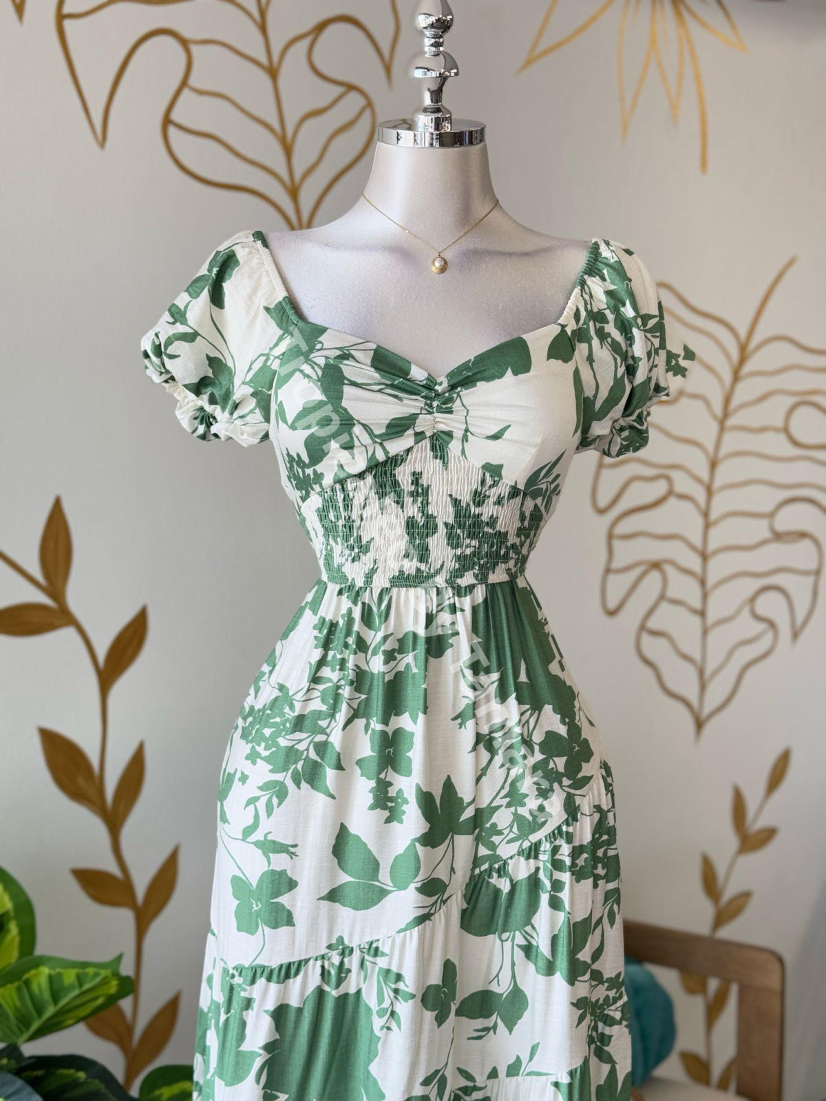 Green Meadow Midi Dress