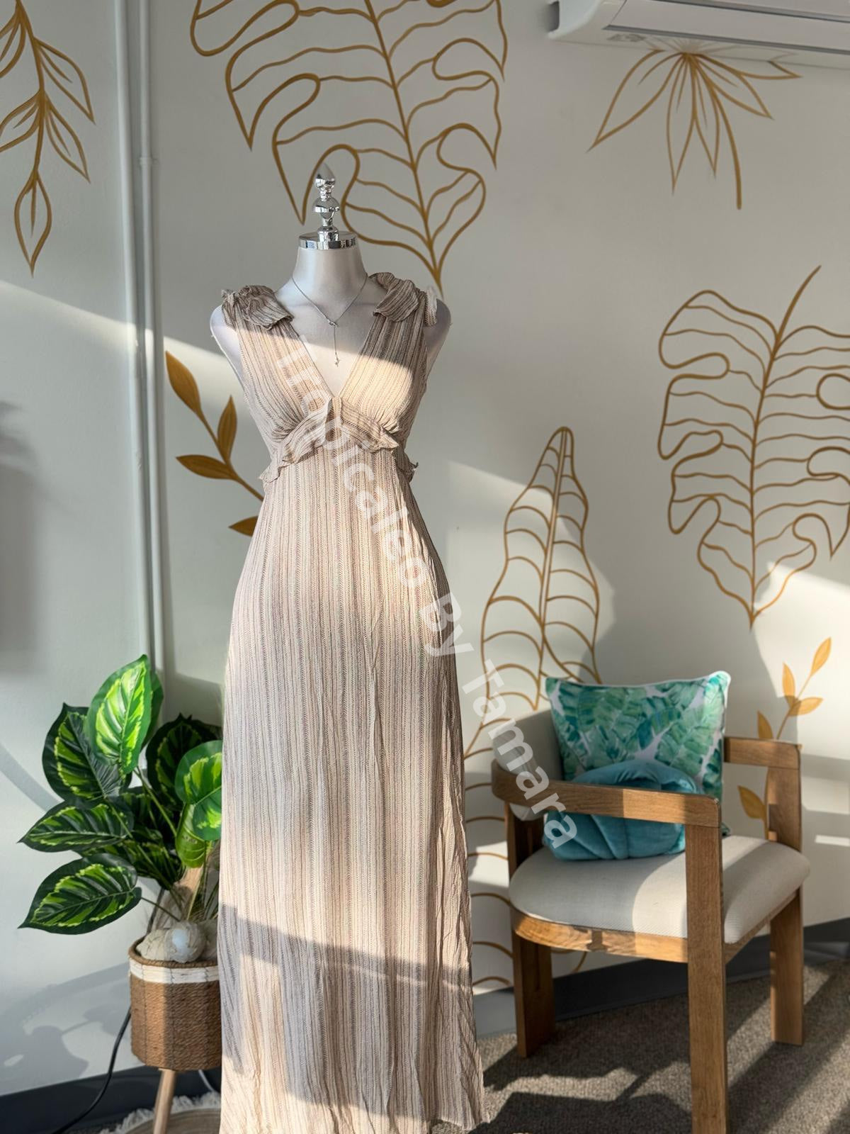 Boho Print Halter Open Back Dress – Tropicaleo By Tamara