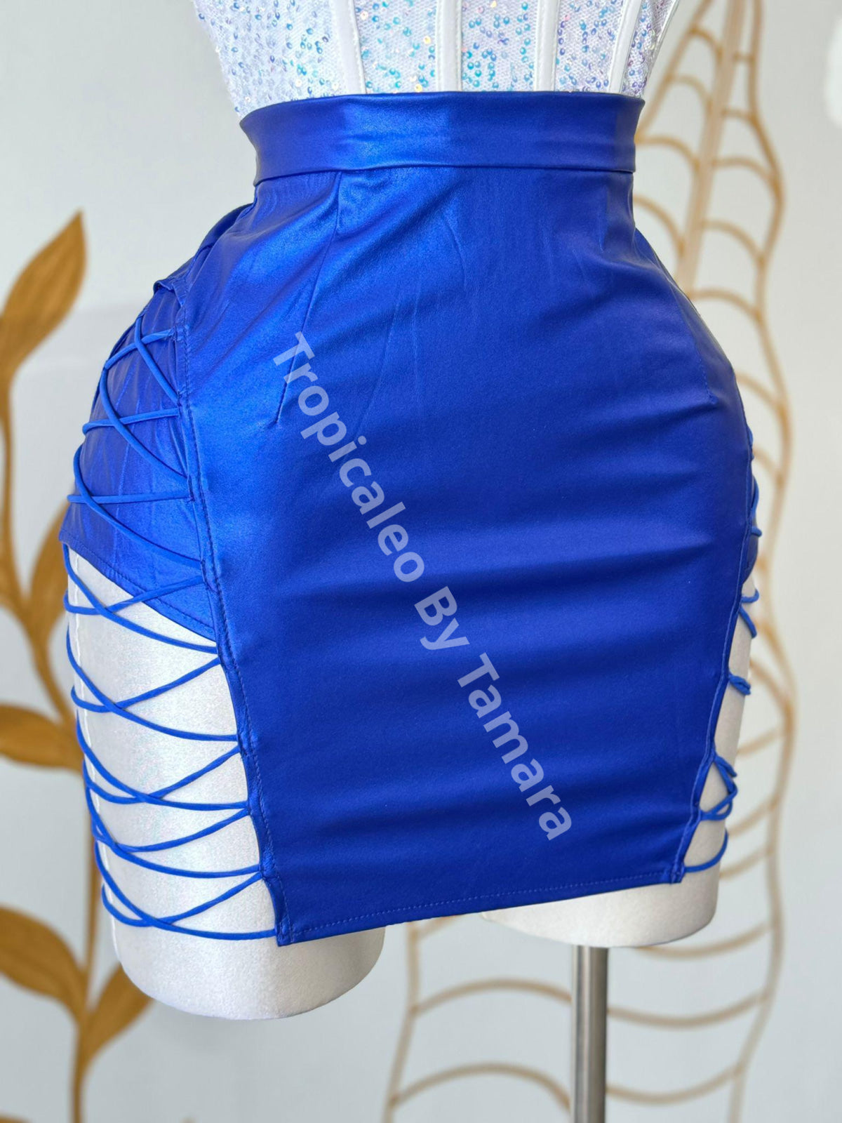 Mermaid Laced Dreams Mini Skirt Small / Azul