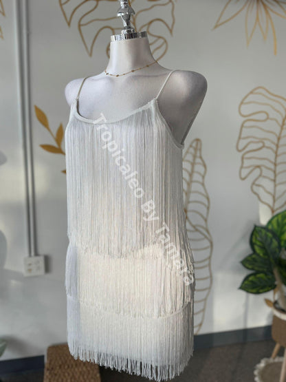 Shimmy White Glam Dress