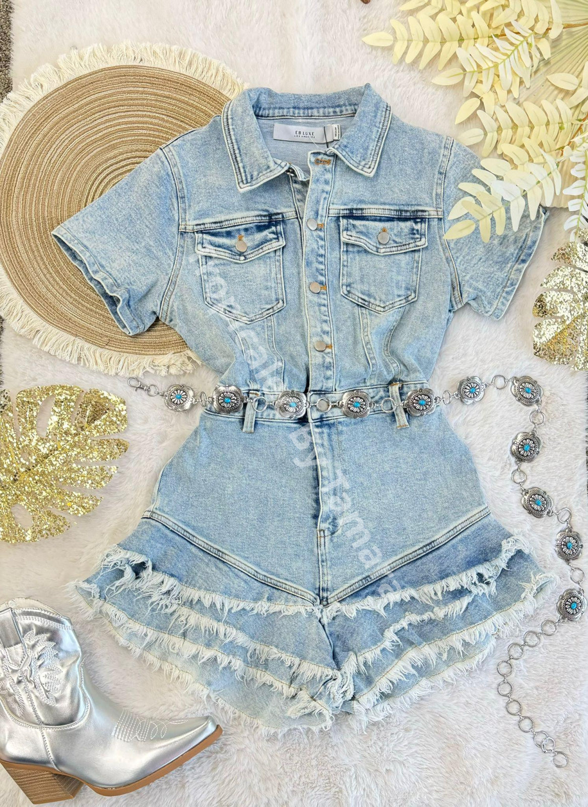 Vintage Denim Romper
