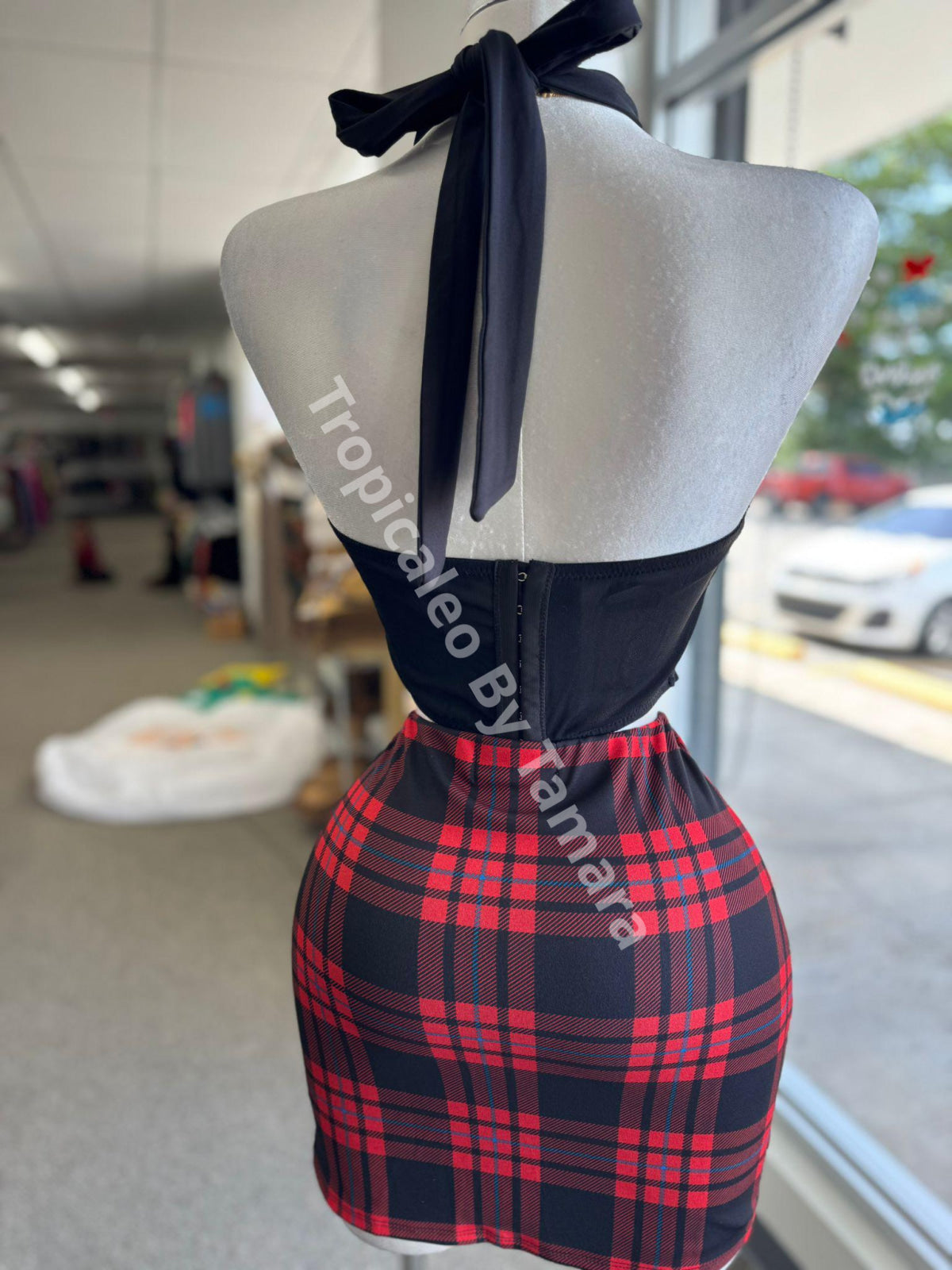 Sexy Plaid Split Skirt (Falda)