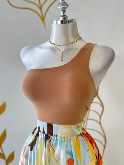 Sandy Dream One Shoulder Crop Top