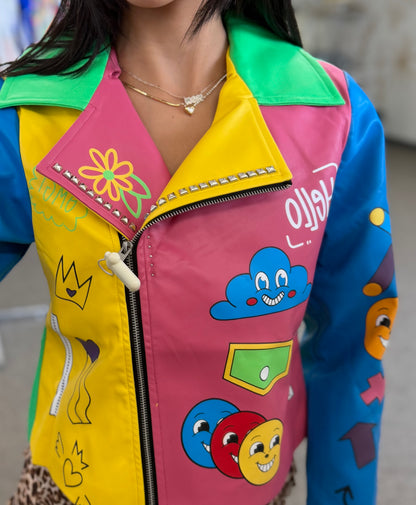 🌈✨ Jacket Pop Art “Hello Vibes” ✨🌈