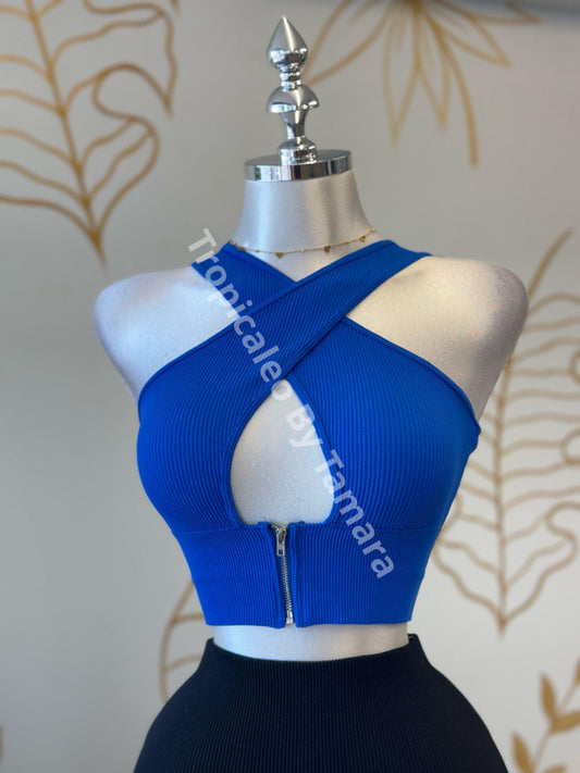 BlueCross Crop Top