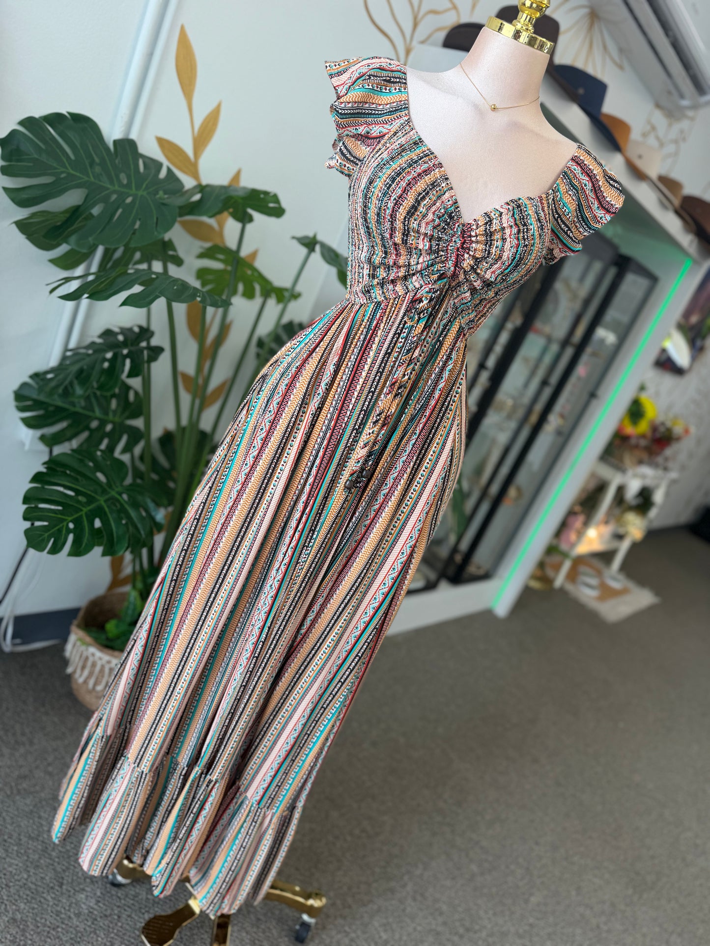 Boho Sunset Maxi Dress 🤎✨