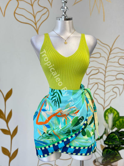 Lime Ribbed Tank Top