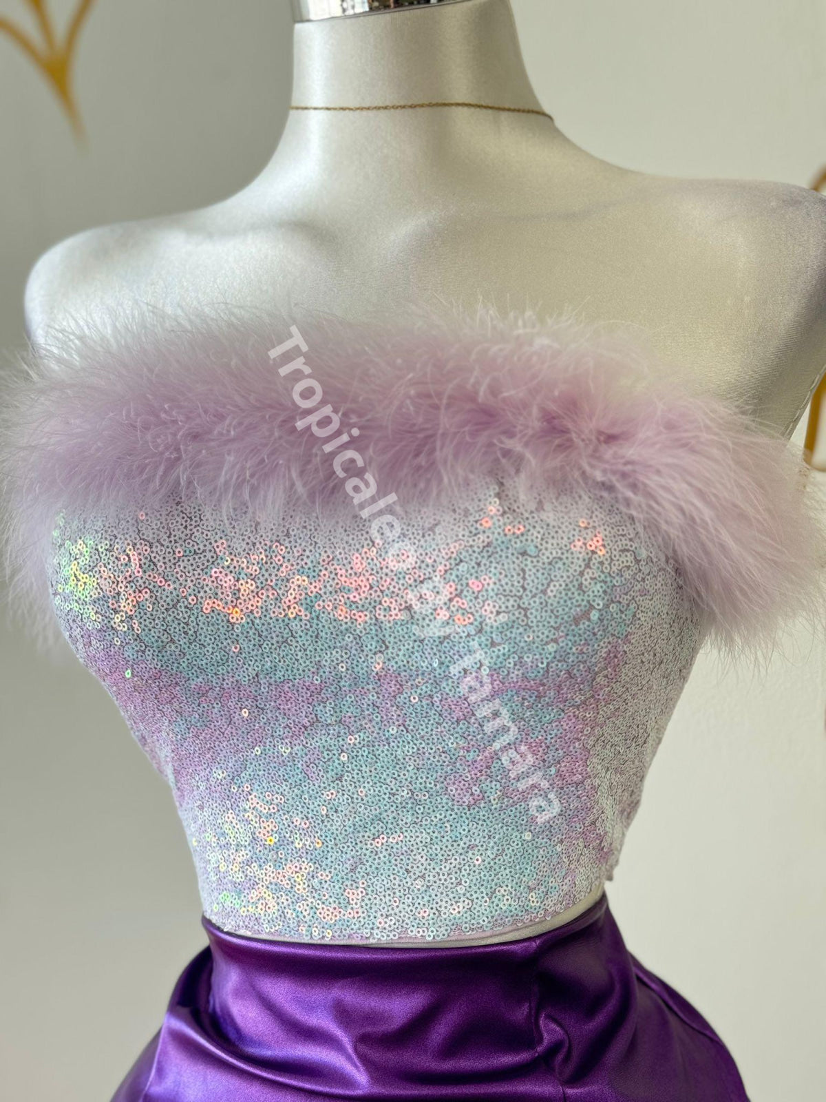 Mermaid Vibes Bustier (2 Colores Disponibles) Small / Baby Violeta Tornasol