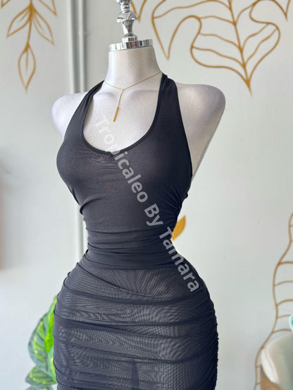 Midnight Mesh Curves Dress