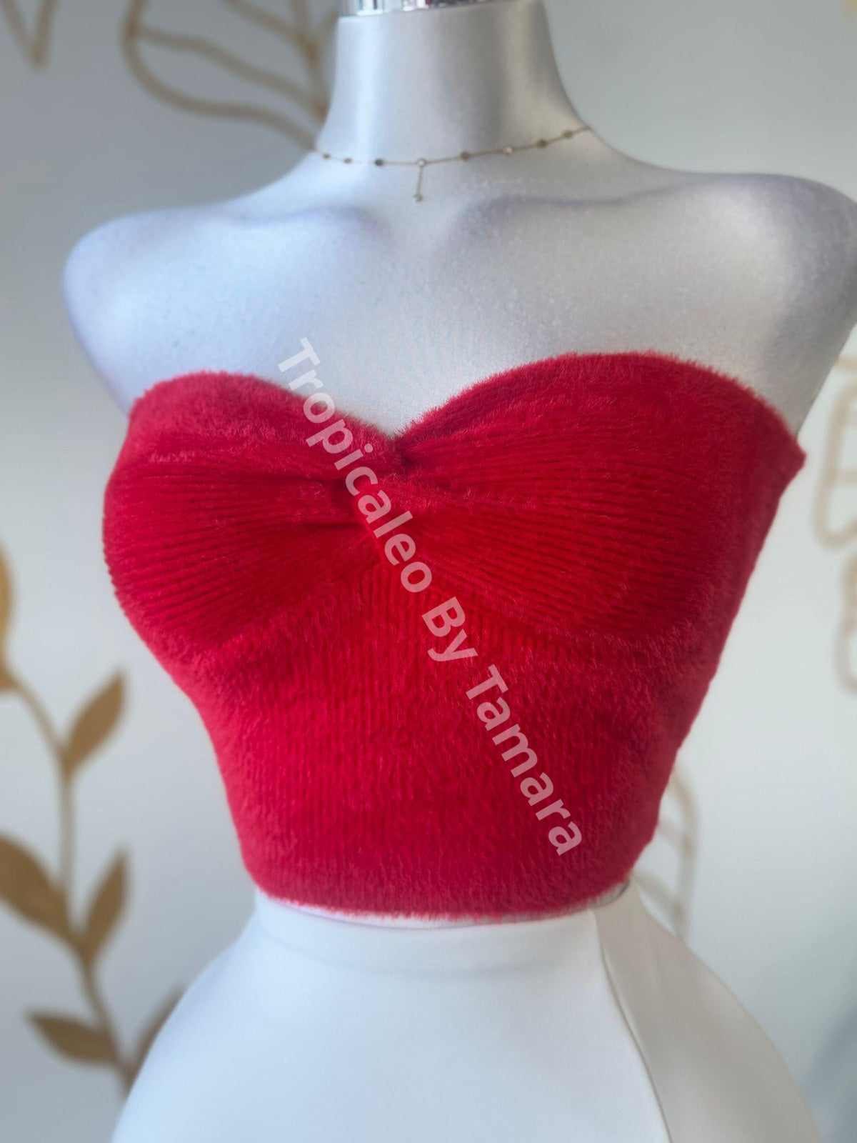 Strapless Fluffy Top