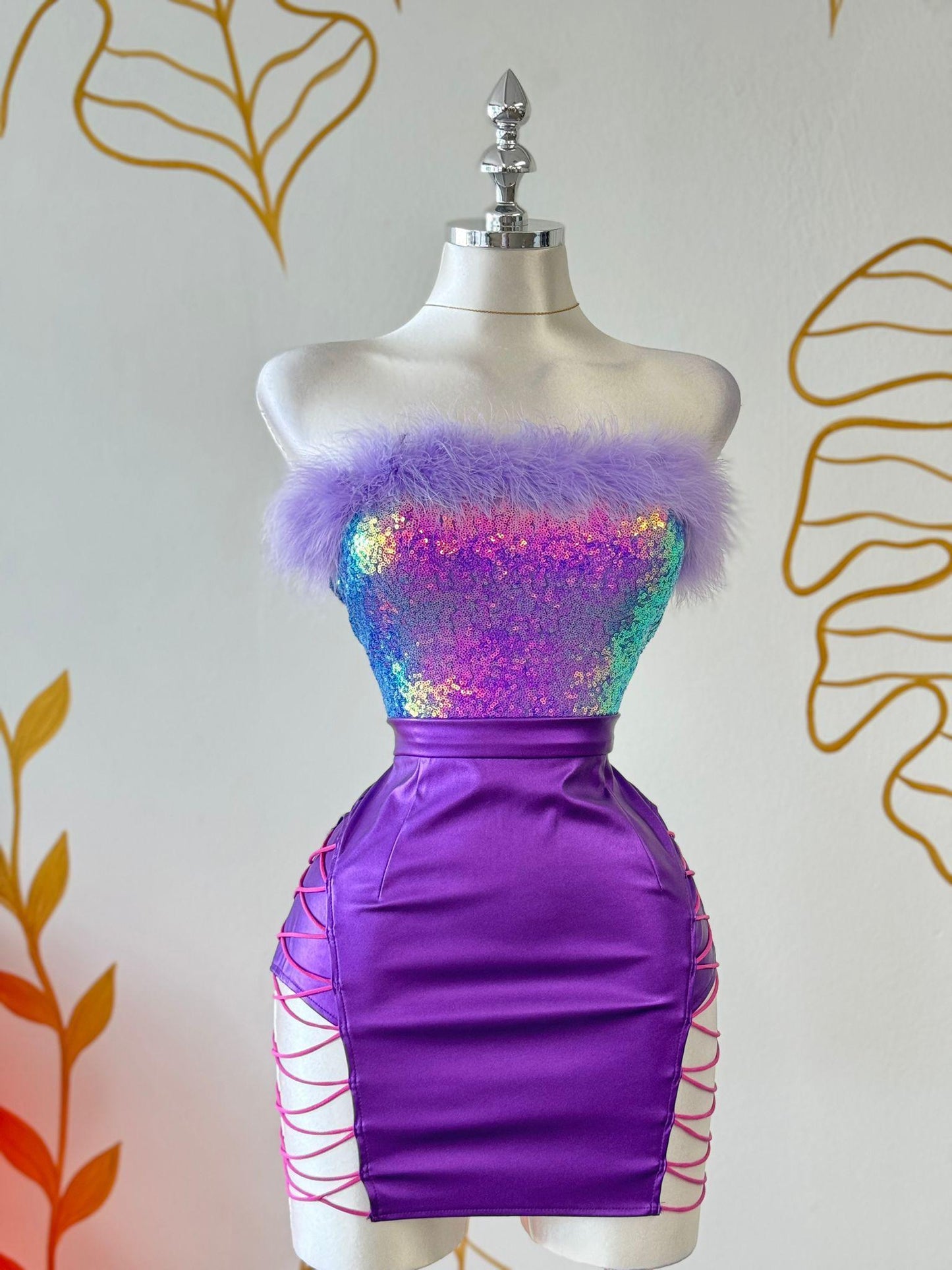 Mermaid Laced Dreams Mini Skirt