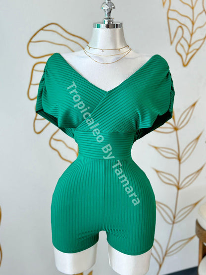 Emerald Vibes Romper