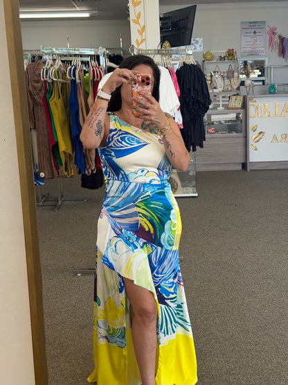 Ocean Breeze Abstract Dress 👗 🌊