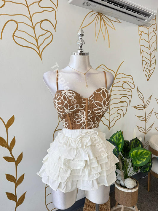 Daisy Blossom Corset Crop Top