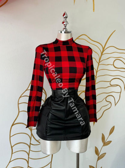 Checkered Plaid Top