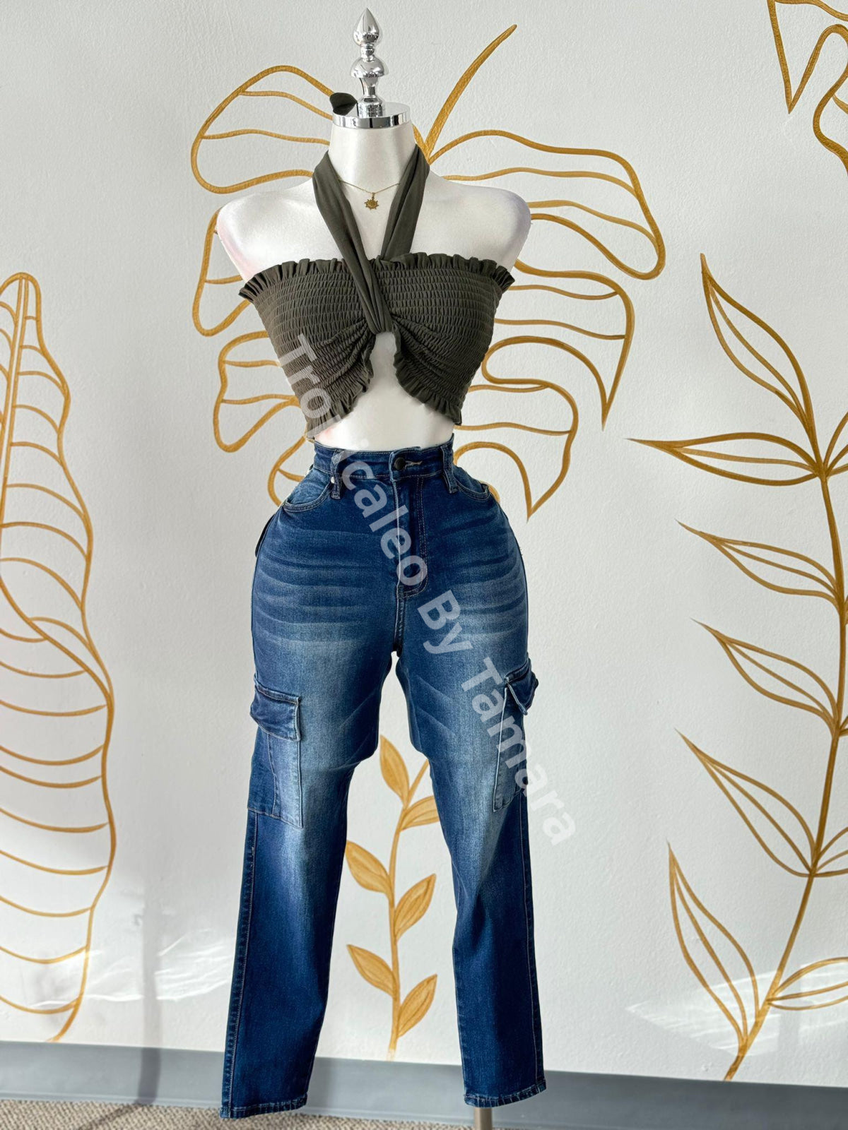 Versatile Smocked Bandeau Crop Top
