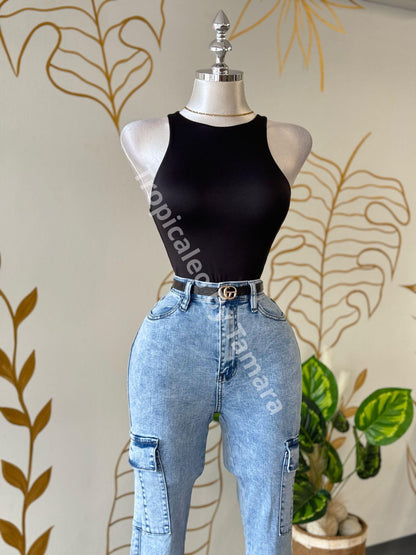 Onyx Halter Bodysuit