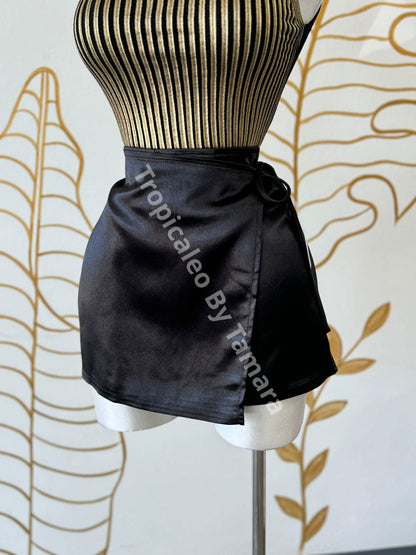 Satin Wrap Skort