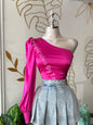 Pink Glam One Shoulder Top