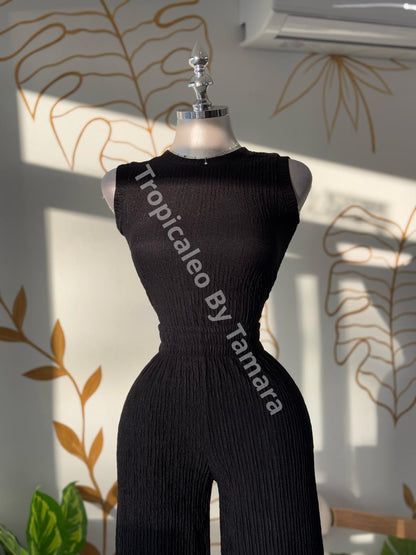 Black Glow Top & Pant Set