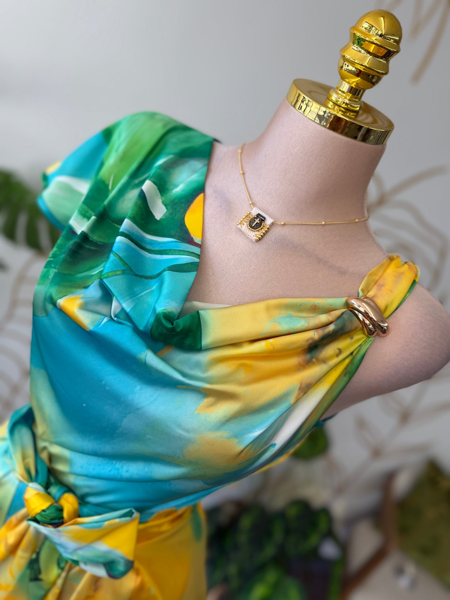 Aquarella Tropical Dress 🌴🩵💛