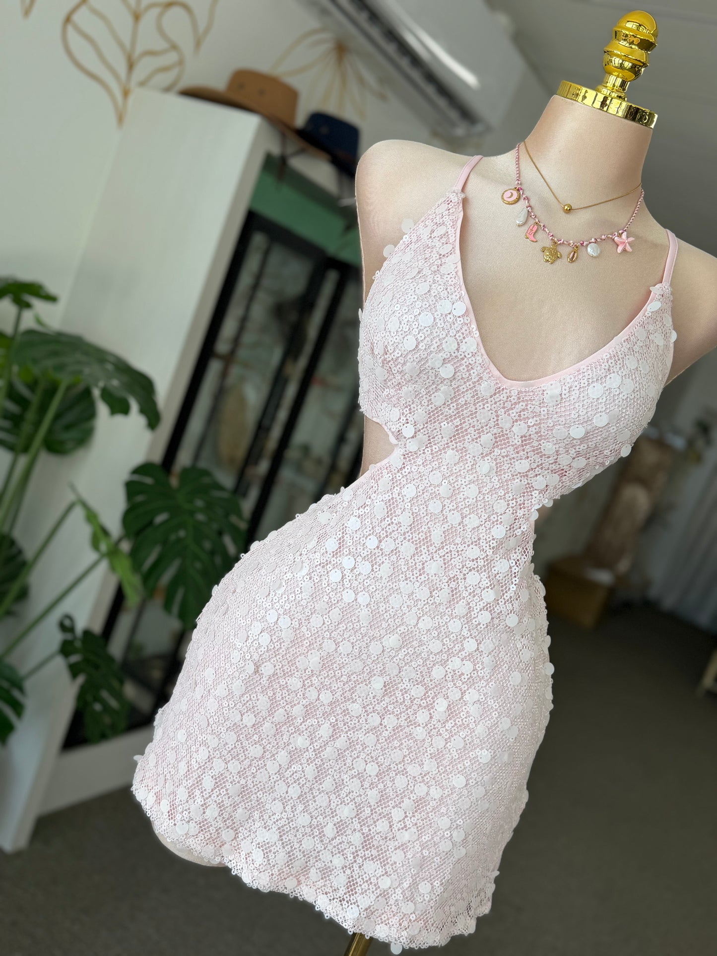 Pink Petal Mini Dress 🌸🌷✨