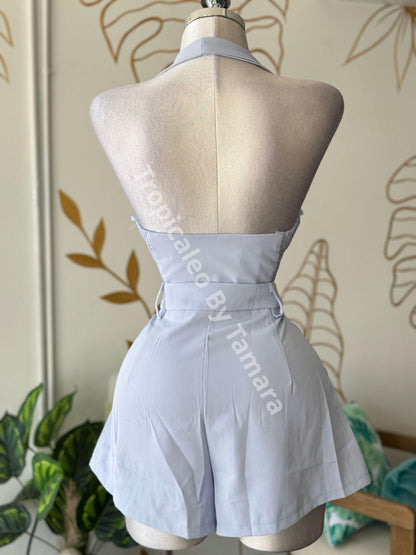Halter Vest and Shorts Set