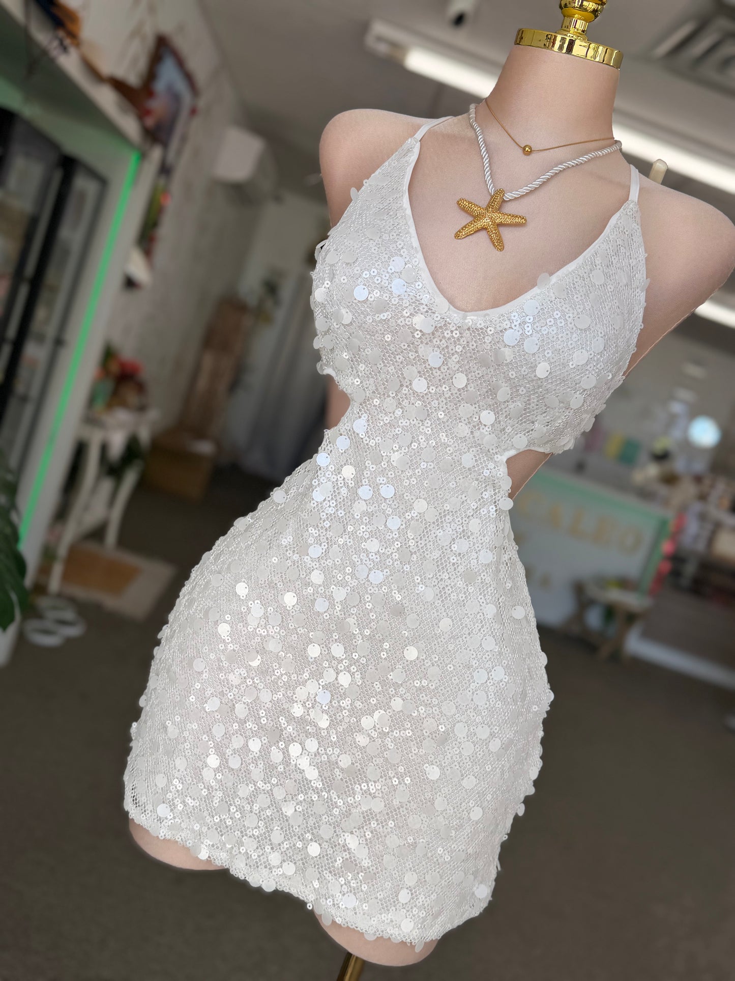 Snow Flakes Mini Dress ❄️🤍