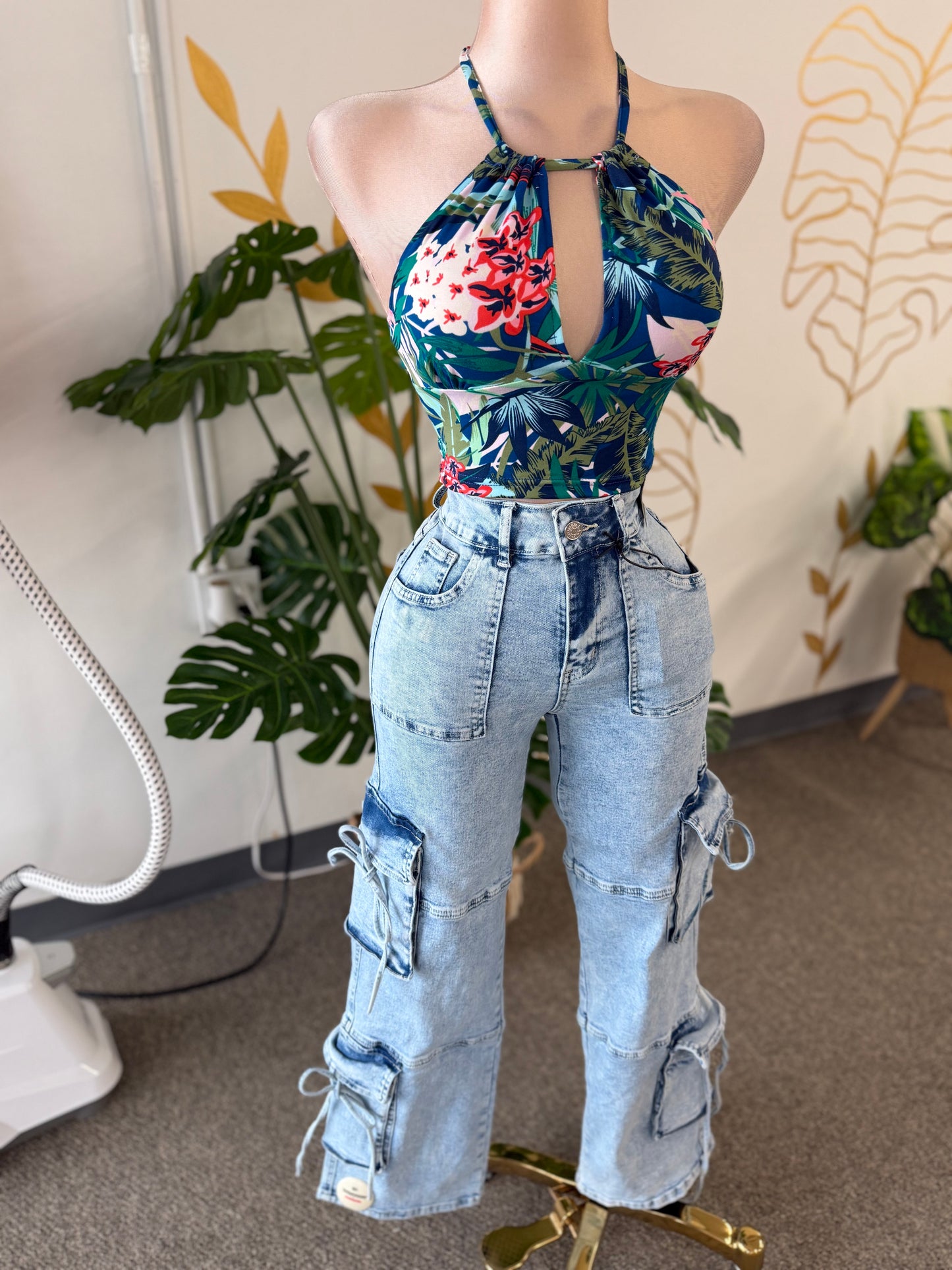 Light Wash Cargo Jean