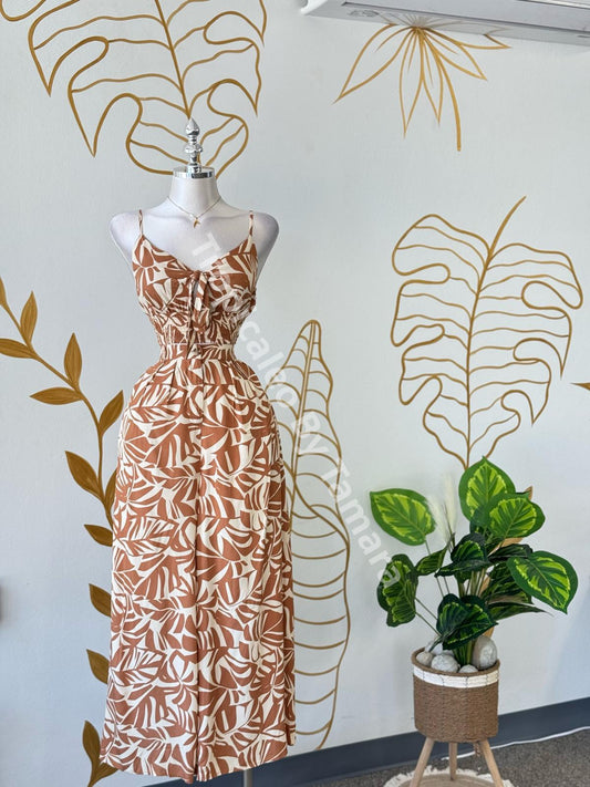 Tropical Breeze Brown Tie Top