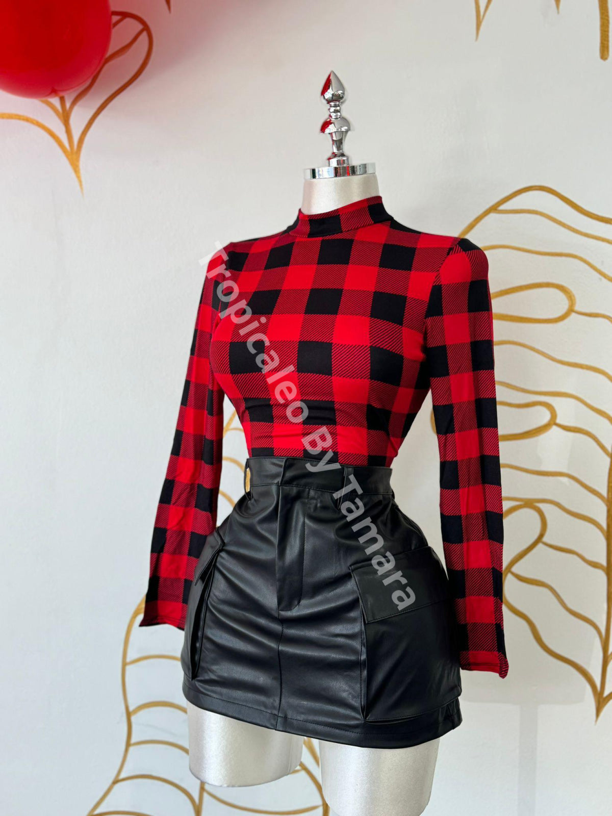 Checkered Plaid Top