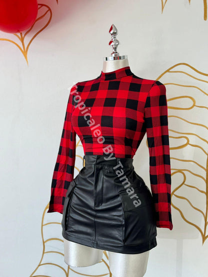 Checkered Plaid Top