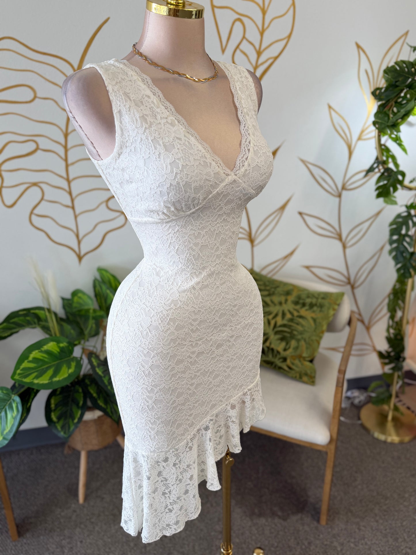 Angel Touch Lace Ivory Dress